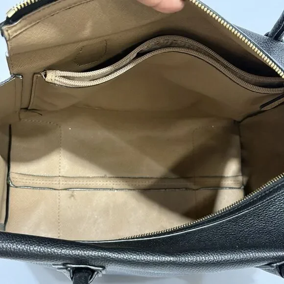 Michael Kors Studio Mercer Large Black Leather Satchel